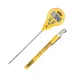 CDN DTL572-Y Lollipop Thermometer, -40 To +572°F, 1.08"W x 0.52"H, Yellow, Steel, IPX7, Pocket Clip 1 image