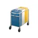 Channel 123P 3‑Bin Ingredient Rack, 17.5"W x 31"D x 28"H, Al/Pl, W/Y/B Bins 50 lb, NSF‑Listed, Casters 1 image