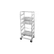 Channel SRS-11 Aluminum 11 Pan Side Load Angled Merchandising & Display Rack / Cart 1 image