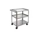 Channel US2135-3 Stainless 3-Shelf Banquet / Utility Cart - 39.5" x 22" x 37.25" 1 image