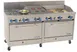 Comstock-Castle 2F330-12-3RB 72" Gas Restaurant Range w/ (4) Open Burners, (1) 12" Griddle, (1) 36" Charbroiler, (2) Standard Ovens, 282.000 BTU 1 image