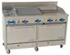 Comstock-Castle F33033-30-2.5RB 72" Gas Restaurant Range w/ (2) Open Burners, (1) 20" Griddle, (1) 30" Charbroiler, (1) Standard Oven, (1) Cabinet Base, 236.000 BTU 1 image