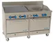 Comstock-Castle F33018-42-1.5RB 60" Gas Restaurant Range w/ (1) 42" Griddle, (1) 18" Charbroiler, (1) Standard Oven, (1) Space Saver Oven, 210.000 BTU 1 image