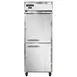 Continental Refrigerator 1RENPTHD 29" 1-Section Pass-Thru Refrigerator w/ 4 Half Solid Doors, Stainless Steel Front Aluminum Ends, 22 cu. ft. 1 image