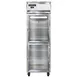 Continental 1RSNSAGDHD 26" One Section Reach-In Refrigerator w/ 2 Half Glass Doors, Stainless Steel Exterior, 16 cu. ft. 1 image