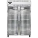 Continental Refrigerator 2FNSAGD 52" 2-Section Reach-In Freezer, 2 Glass Doors, Top Mounted, 48 cu. ft., Stainless Steel 1 image