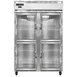 Continental Refrigerator 2FNSSGDHD 52" 2-Section Reach-In Freezer, 4 Half Glass Doors, Stainless Steel, Top Mounted, 48 cu. ft. 1 image