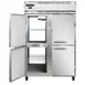 Continental Refrigerator 2FNSSPTHD 52" 2-Section Pass-Thru Freezer, 8 Half Solid Doors, Stainless Steel, 48 cu. ft., Top Mounted 1 image