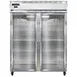 Continental Refrigerator 2FENGD 57" 2-Glass Door Reach-In Freezer, Top Mounted, 50 cu. ft., Stainless Steel Front, Aluminum Sides 1 image