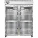 Continental Refrigerator 2FENSSGDHD 57" 4-Half Glass Door 2-Section Reach-In Freezer, Top Mounted, 50 cu. ft., Stainless Steel 1 image