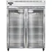 Continental Refrigerator 2FENSSGD 57" 2-Section Glass Door Reach-In Freezer, Top Mounted, 50 cu. ft., Stainless Steel 1 image