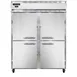 Continental Refrigerator 2FENSSPTHD 57" 2-Section Pass-Thru Freezer, 8 Half Solid Doors, Stainless Steel, Top Mounted, 50 cu. ft. 1 image