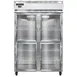 Continental Refrigerator 2FSNSAGDHD 52" 2-Section Reach-In Freezer, 4 Half Glass Doors, Stainless Steel, 32 cu. ft., Top Mounted 1 image