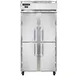 Continental Refrigerator 2FSENSSHD 36" 4-Half Solid Door 2-Section Reach-In Freezer, Top Mounted, 30 cu. ft., Stainless Steel 1 image