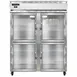 Continental 2RENGDHD 57" 2-Section Reach-In Refrigerator w/ 4 Half Glass Doors, Stainless Steel Front Aluminum Exterior, 50 cu.ft. 1 image