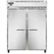 Continental Refrigerator 2RENSSPT 57" 2-Section Pass-Thru Refrigerator w/ 4 Solid Doors, All Stainless Steel, 52 cu. ft. 1 image