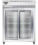 Continental 2RENSSSGD 57" 2-Section Reach-In Refrigerator w/ 2 Sliding Glass Doors, All Stainless Steel, 50 cu.ft. 1 image