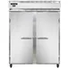 Continental Refrigerator 2RESN 57" 2-Section Reach-In Refrigerator w/ 2 Solid Doors, Stainless Steel Front Aluminum Exterior, 40 cu.ft. 1 image