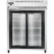 Continental 2RESNSGD 57" 2-Section Reach-In Refrigerator w/ 2 Siliding Glass Doors, Stainless Steel Front Aluminum Exterior, 40 cu.ft. 1 image