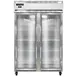 Continental Refrigerator 2RNGD 52" 2-Section Reach-In Refrigerator w/ 2 Glass Doors, Stainless Steel Front Aluminum Exterior, 48 cu.ft. 1 image