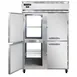 Continental Refrigerator 2RNSAPTHD 52" 2-Section Pass-Thru Refrigerator w/ 8 Half Solid Doors, Stainless Steel Exterior, 50 cu. ft. 1 image