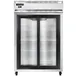 Continental Refrigerator 2RNSGD 52" 2-Section Reach-In Refrigerator w/ 2 Sliding Glass Doors, Stainless Steel Front Aluminum Exterior, 48 cu.ft. 1 image
