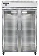 Continental Refrigerator 2RNSSGD 52" 2-Section Reach-In Refrigerator w/ 2 Glass Doors, All Stainless Steel, 48 cu.ft. 1 image