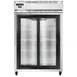 Continental Refrigerator 2RNSSSGD 52" 2-Section Reach-In Refrigerator w/ 2 Sliding Glass Doors, All Stainless Steel, 48 cu.ft. 1 image