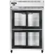 Continental Refrigerator 2RNSSSGDHD 52" 2-Section Reach-In Refrigerator w/ 4 Sliding Half Glass Doors, 48 cu.ft. 1 image