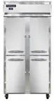 Continental Refrigerator 2RSESNSAHD 36" 2-Section Reach-In Refrigerator w/ 4 Half Solid Doors, Stainless Steel Exterior, 24 cu.ft. 1 image