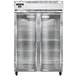 Continental Refrigerator 2RSNGD 52" 2-Section Reach-In Refrigerator w/ 2 Glass Doors, Stainless Steel Front Aluminum Exterior, 32 cu.ft. 1 image