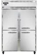 Continental Refrigerator 2RSNSSHD 52" 2-Section Reach-In Refrigerator w/ 4 Solid Half Doors, All Stainless Steel, 32 cu.ft. 1 image