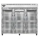 Continental Refrigerator 3FENSSGDHD 85" 3-Section Reach-In Freezer, 6 Half Glass Doors, Stainless Steel, Top Mounted, 73 cu. ft. 1 image