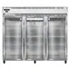 Continental Refrigerator 3FENSSGD 85” 3-Glass Door Reach-In Freezer, Top Mounted, 73 cu. ft., Stainless Steel 1 image