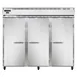 Continental Refrigerator 3FE-SS-PT 85-1/2" 3-Section Pass-Thru Freezer, 6 Solid Doors, Top Mounted, 73 cu. ft., Stainless Steel 1 image