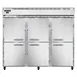 Continental Refrigerator 3FESNSSHD 85" Three Section Reach-In Freezer w/ 6 Half Solid Doors, All Stainless Steel, 63 cu. ft. 1 image
