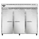 Continental Refrigerator 3RENPT 86" 3-Section Pass-Thru Refrigerator w/ 6 Solid Doors, Stainless Steel Front Aluminum Ends, 75 cu. ft. 1 image