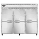 Continental Refrigerator 3RENSSPTHD 86" 3-Section Pass-Thru Refrigerator w/ 12 Half Solid Doors, All Stainless Steel, 75 cu. ft. 1 image