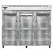 Continental Refrigerator 3RENGDHD 86" 3-Section Reach-In Refrigerator w/ 6 Glass Half Doors, Stainless Steel Front Aluminum Exterior, 73 cu.ft. 1 image