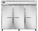 Continental Refrigerator 3RENSA 86" 3-Section Reach-In Refrigerator w/ 3 Solid Doors, Stainless Steel Exterior, 73 cu.ft. 1 image