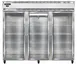 Continental Refrigerator 3RENSAGD 86" 3-Section Reach-In Refrigerator w/ 3 Glass Doors, Stainless Steel Exterior, 73 cu.ft. 1 image