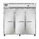 Continental Refrigerator 3RFFNSS 78" 3-Section Reach-In Refrigerator Freezer Combo w/ 3 Solid Doors 1 image