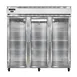 Continental Refrigerator 3RNGD 78" 3-Section Reach-In Refrigerator w/ 3 Glass Doors, Stainless Steel Front Aluminum Exterior, 70 cu.ft. 1 image