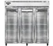Continental Refrigerator 3RNSAGD 78" 3-Section Reach-In Refrigerator w/ 3 Glass Doors, Stainless Steel Exterior, 70 cu.ft. 1 image