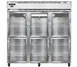Continental Refrigerator 3RNSAGDHD 78" 3-Section Reach-In Refrigerator w/ 6 Glass Half Doors, Stainless Steel Exterior, 70 cu.ft. 1 image