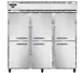 Continental Refrigerator 3RSNSSHD 78" 3-Section Reach-In Refrigerator w/ 6 Solid Half Doors, All Stainless Steel, 50 cu.ft. 1 image