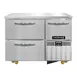 Continental Refrigerator FA43N-U-D 43" Undercounter Freezer w/ 2 Drawers &1 Half Door, Stainless Steel Exterior 1 image