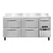 Continental Refrigerator FA68NBS-D 68" 3-Section Worktop Freezer w/ 4 Drawers & 1 Half Door 1 image