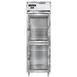 Continental Refrigerator D1RNGDHD 26" 1-Section Reach-In Refrigerator w/ 2 Half Glass Door, Stainless Steel Front Aluminum Exterior, 21 cu. ft. 1 image