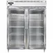 Continental Refrigerator D2RENGD 57" 2-Section Reach-In Refrigerator w/ 2 Glass Doors, Stainless Steel Front Aluminum Exterior, 52 cu. ft. 1 image